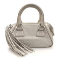 Calfskin Lax CC Small Bowler Bag White