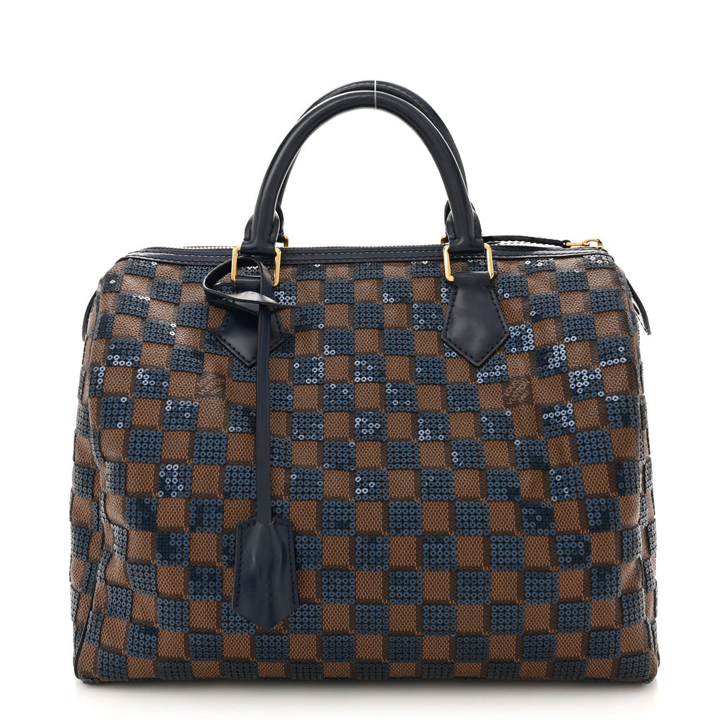 Damier Paillettes Speedy 30 Blue