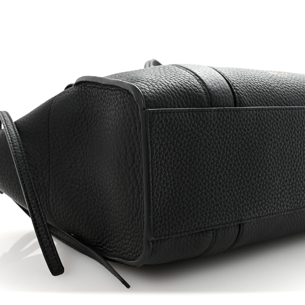 Heavy Grain Small Soft Bayswater Satchel Black