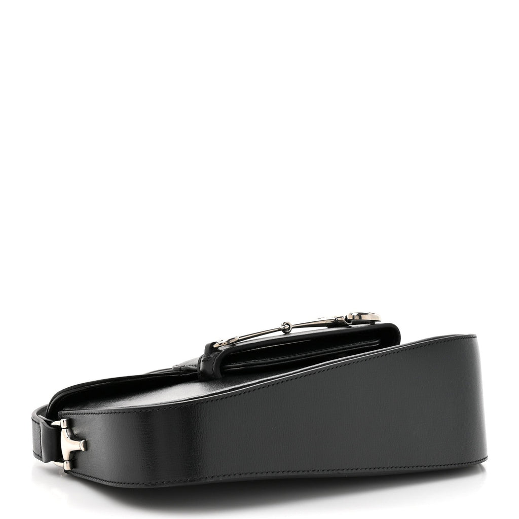 Demetra Small Horsebit 1955 Asymmetric Shoulder Bag Black