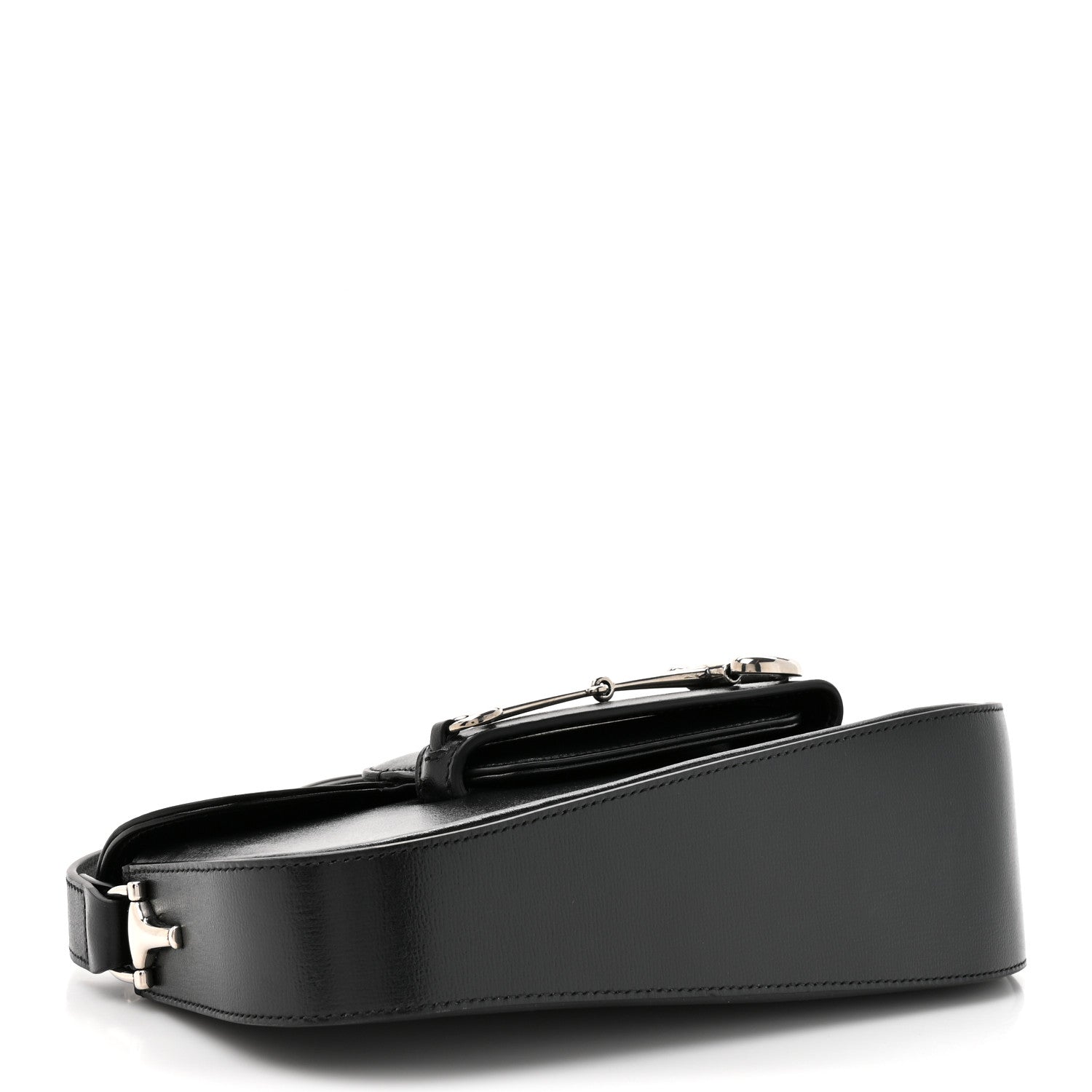 Demetra Small Horsebit 1955 Asymmetric Shoulder Bag Black