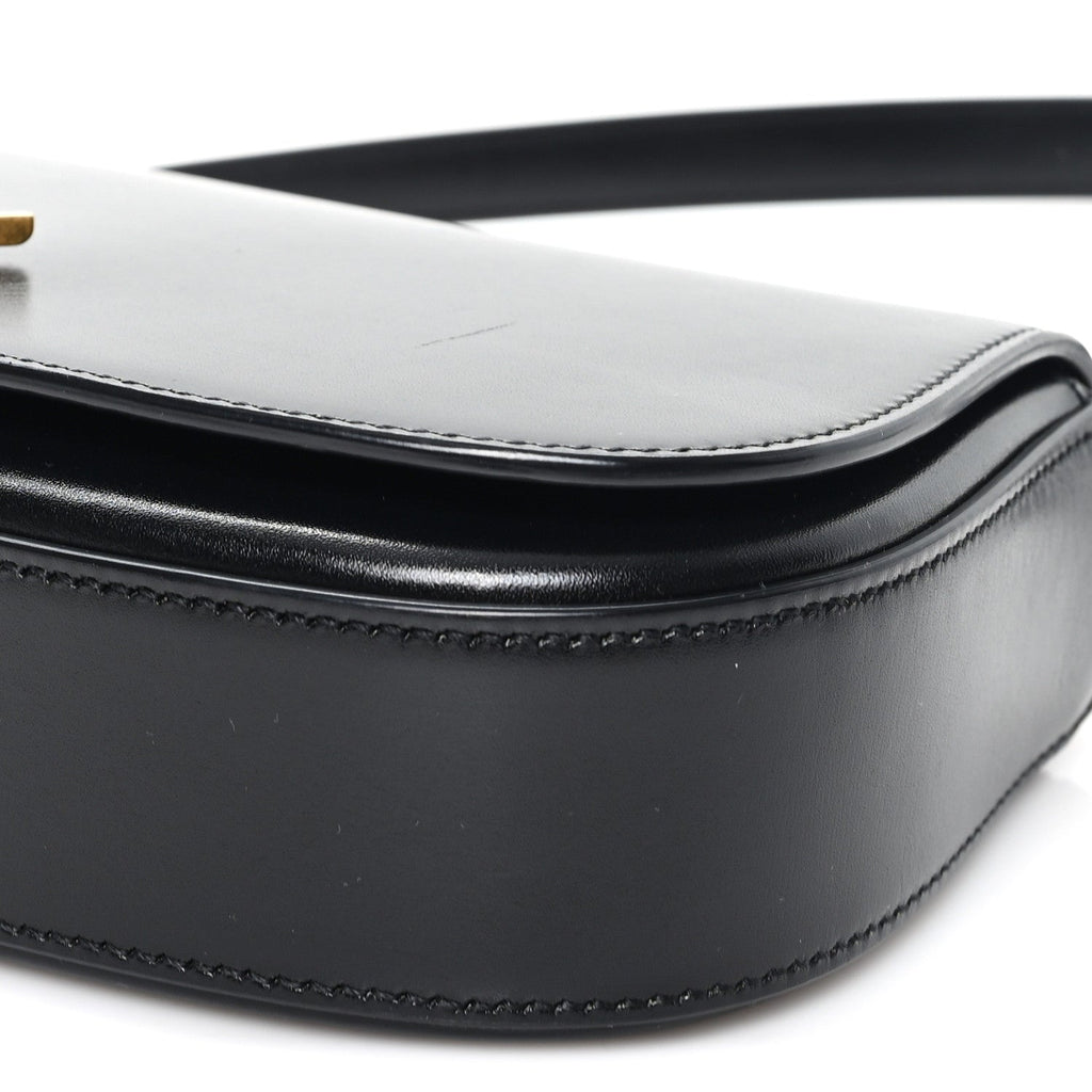 Box Calfskin Mini Voltaire Shoulder Bag Black