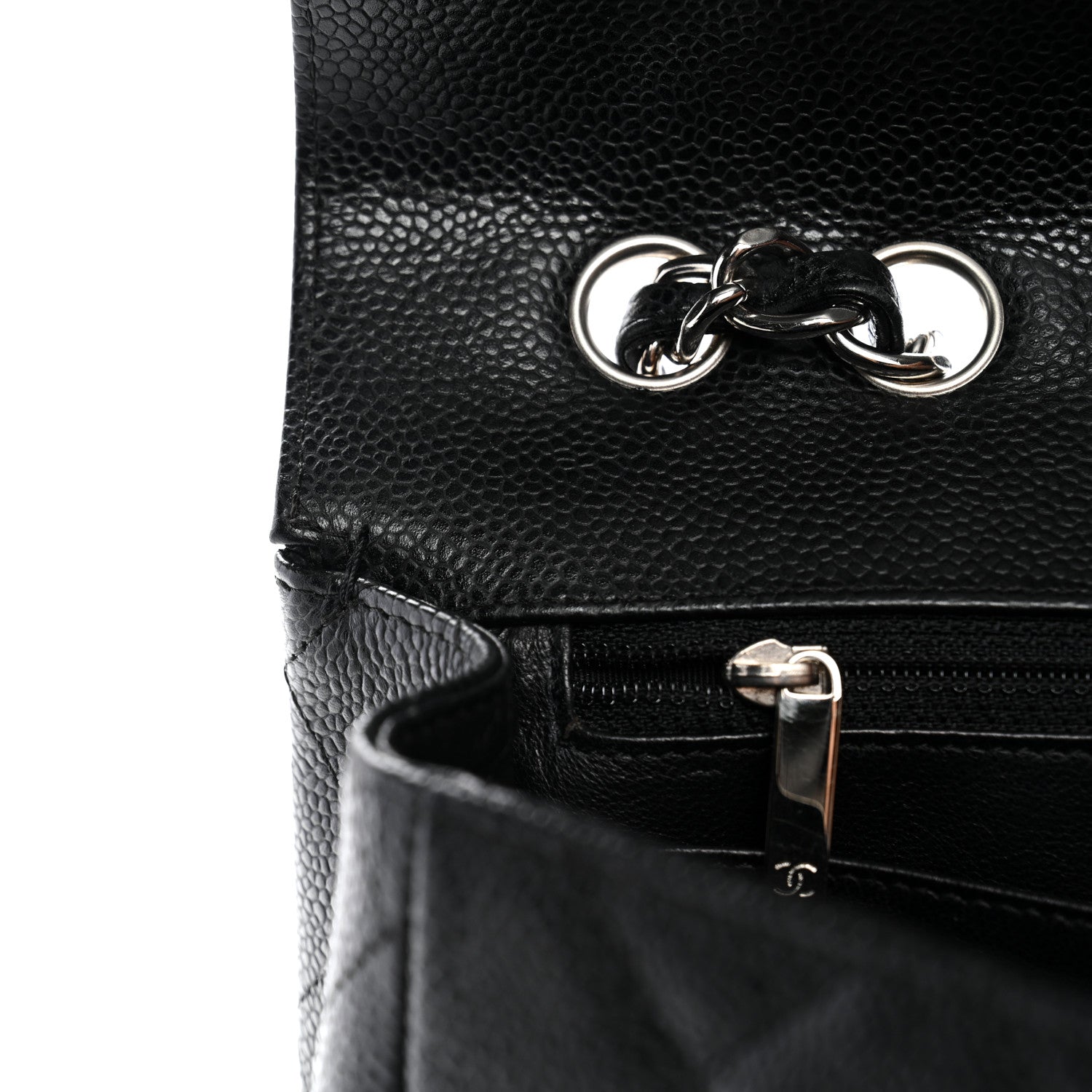 Caviar Quilted Jumbo Single Flap Black