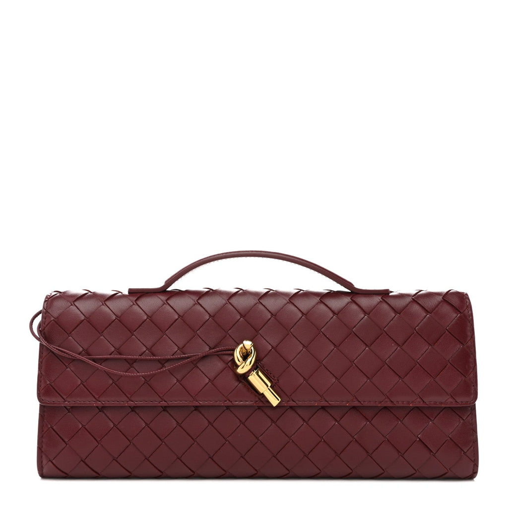Nappa Intrecciato Long Andiamo Top Handle Clutch Barolo