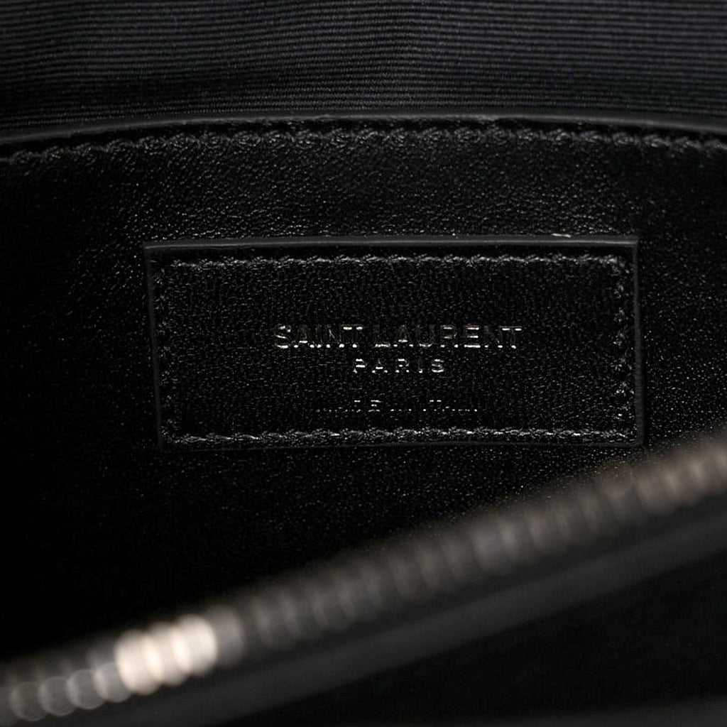 Calfskin Mixed Matelasse Triquilt Large Monogram Satchel Black