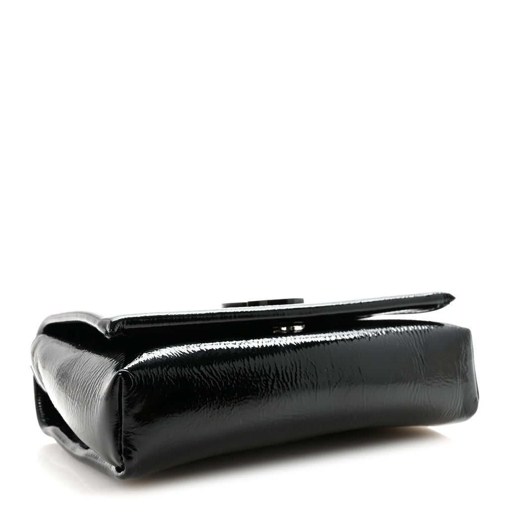 Naplak Patent Calfskin Monochrome Loubi54 Shoulder Bag Zaffiro