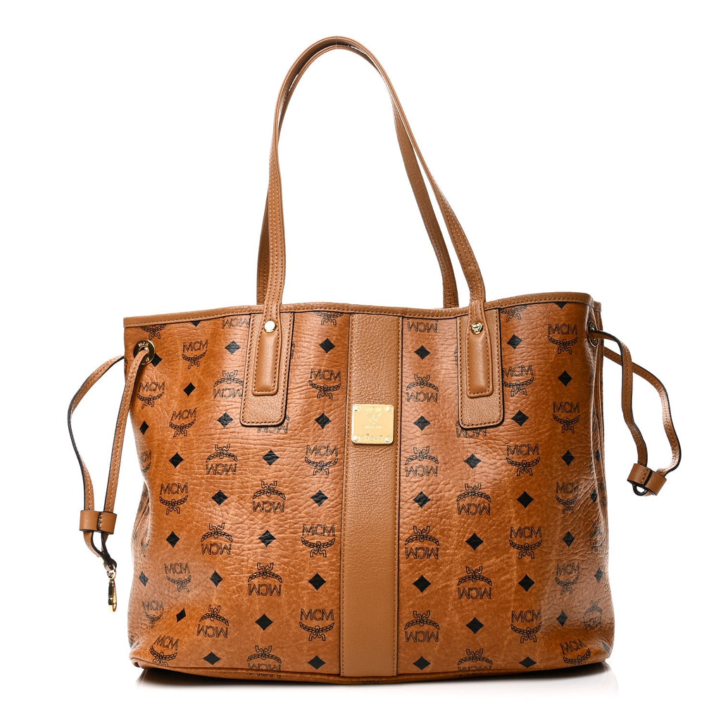 Visetos Medium Liz Reversible Shopper Tote Cognac