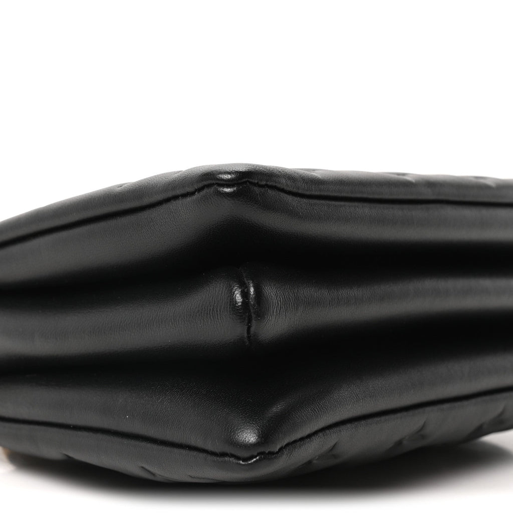 Lambskin Embossed Monogram Coussin BB Black