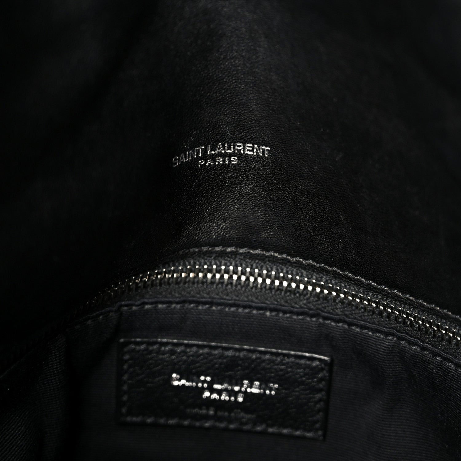 Lambskin Quilted Medium Loulou Puffer Monogram Chain Satchel Black
