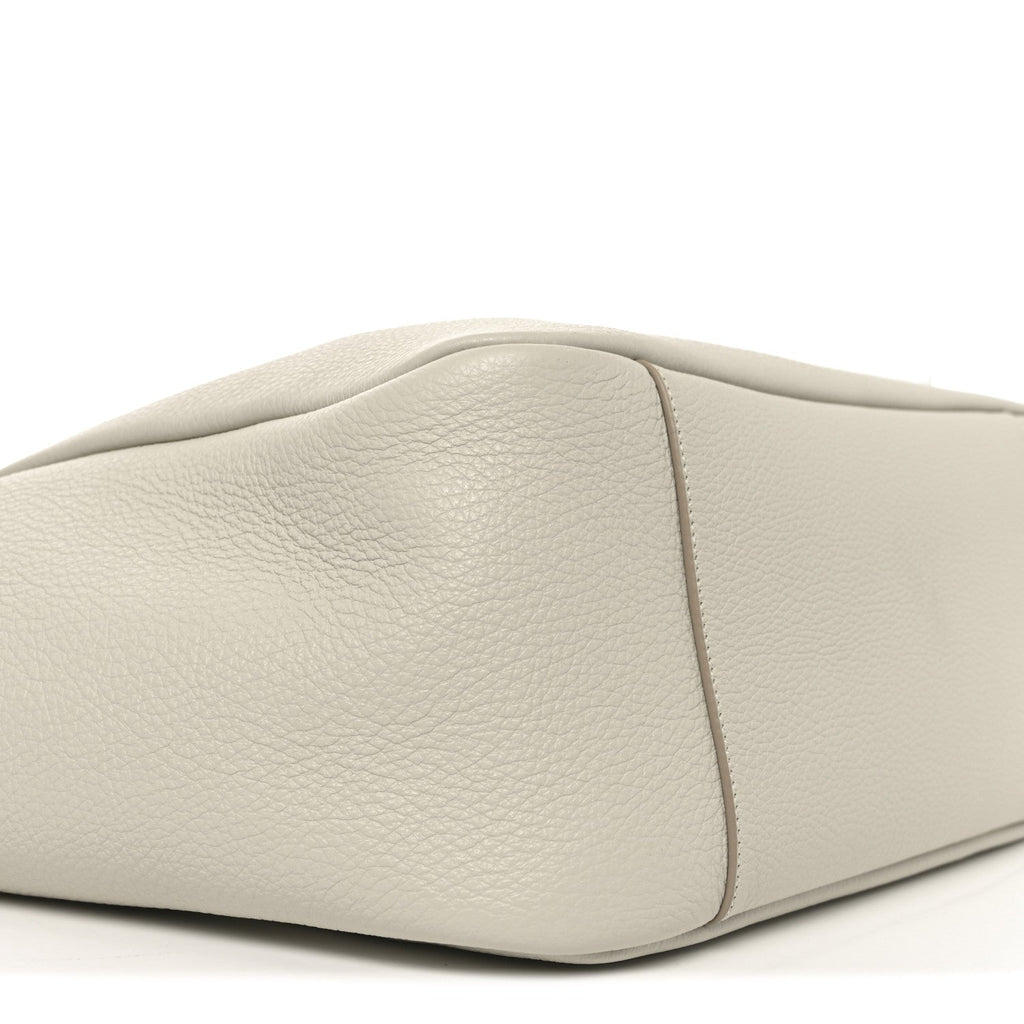 Grained Deerskin Bea Tote Blanc Vintage