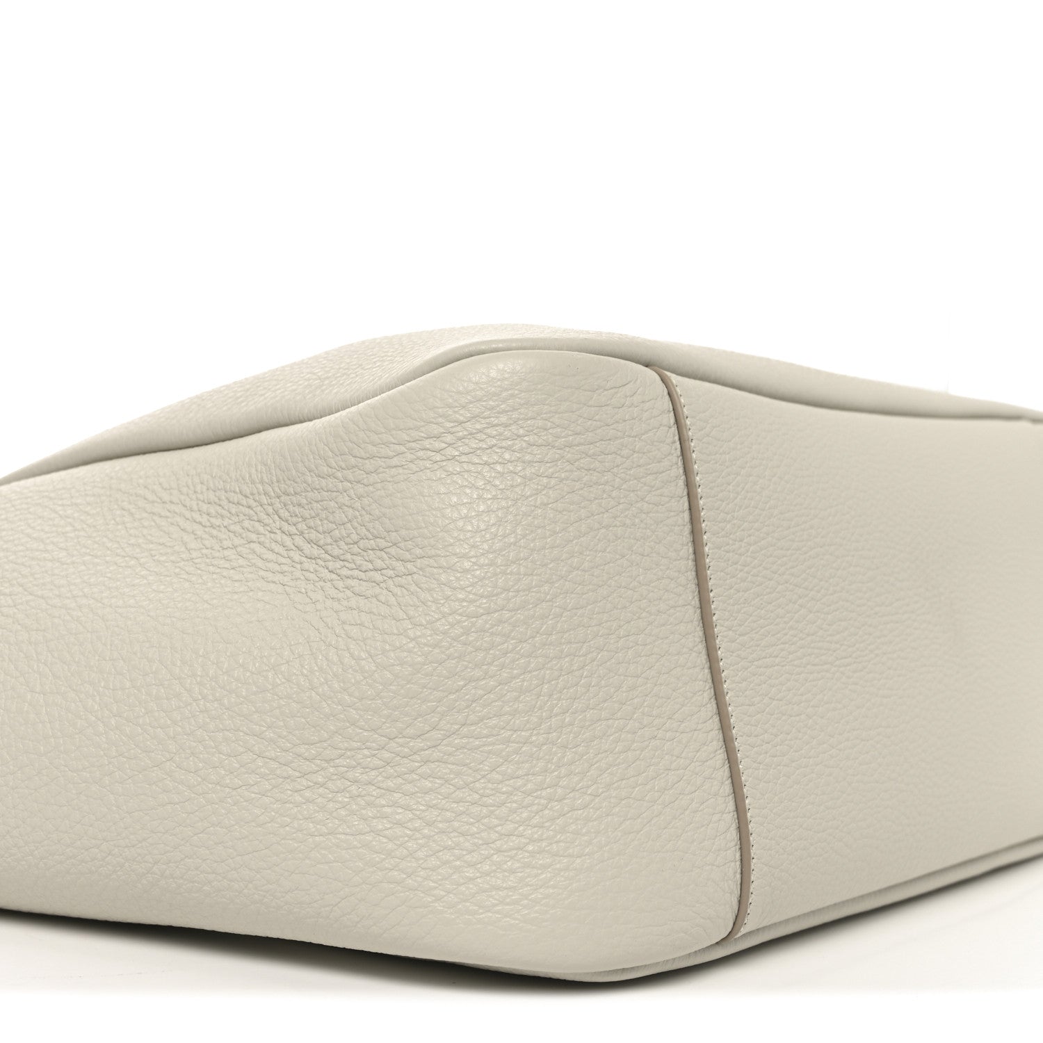 Grained Deerskin Bea Tote Blanc Vintage
