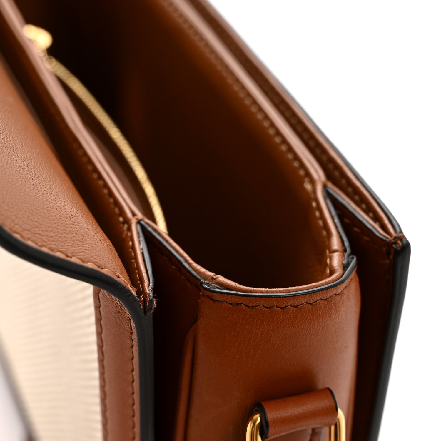 Textile Natural Calfskin Teen Triomphe White Tan
