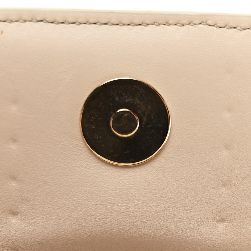 Calfskin Spikes Sweety Charity Shoulder Bag Beige