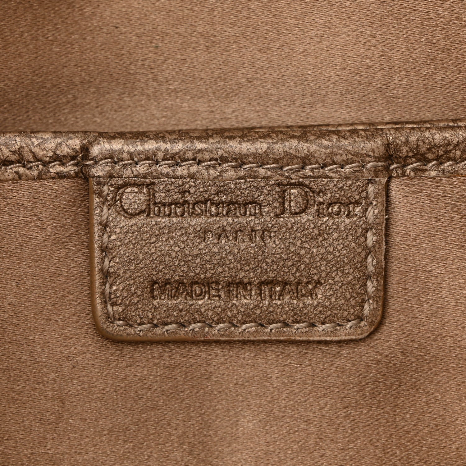 Lambskin Cannage Lady Dior Chain Clutch Bronze