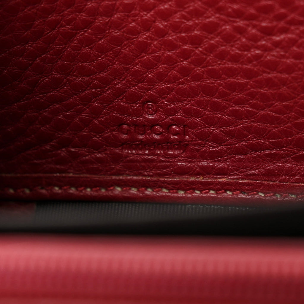 Pebbled Calfskin Studded Soho Zip Around Wallet Soft Burgundy