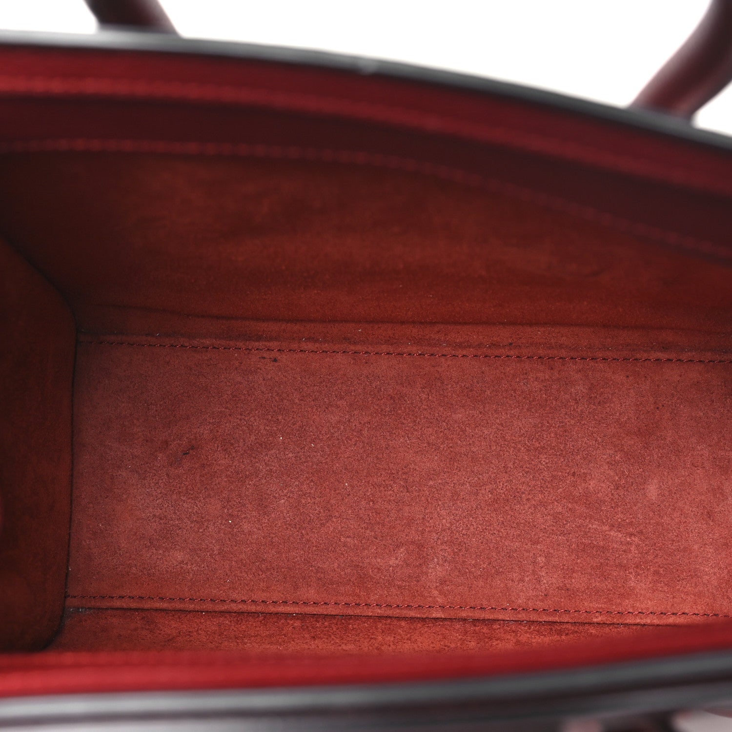 Drummed Calfskin Nano Luggage Merlot