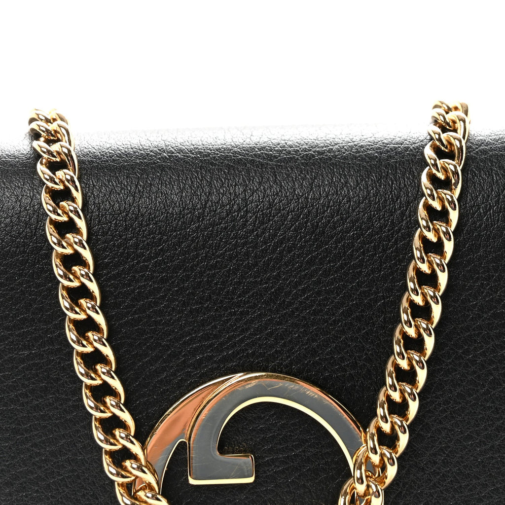 Roxy Calfskin Medium Blondie Chain Wallet Black