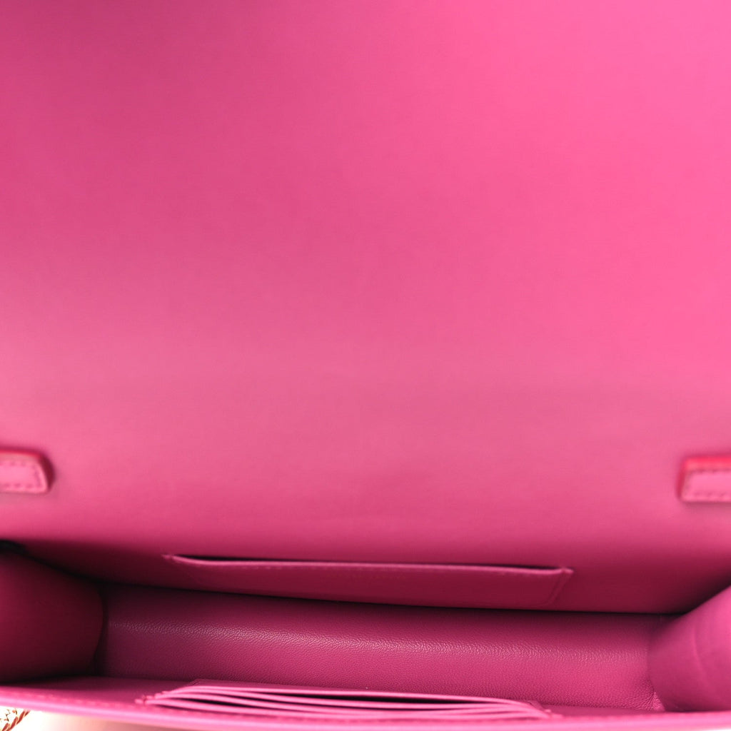 Nappa Matelasse Crystal Wallet On Chain  Fuxia