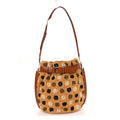 Straw Floral Belt Shoulder Bag Multicolor Tan