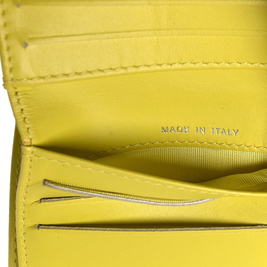 Caviar Timeless CC Compact French Wallet Yellow