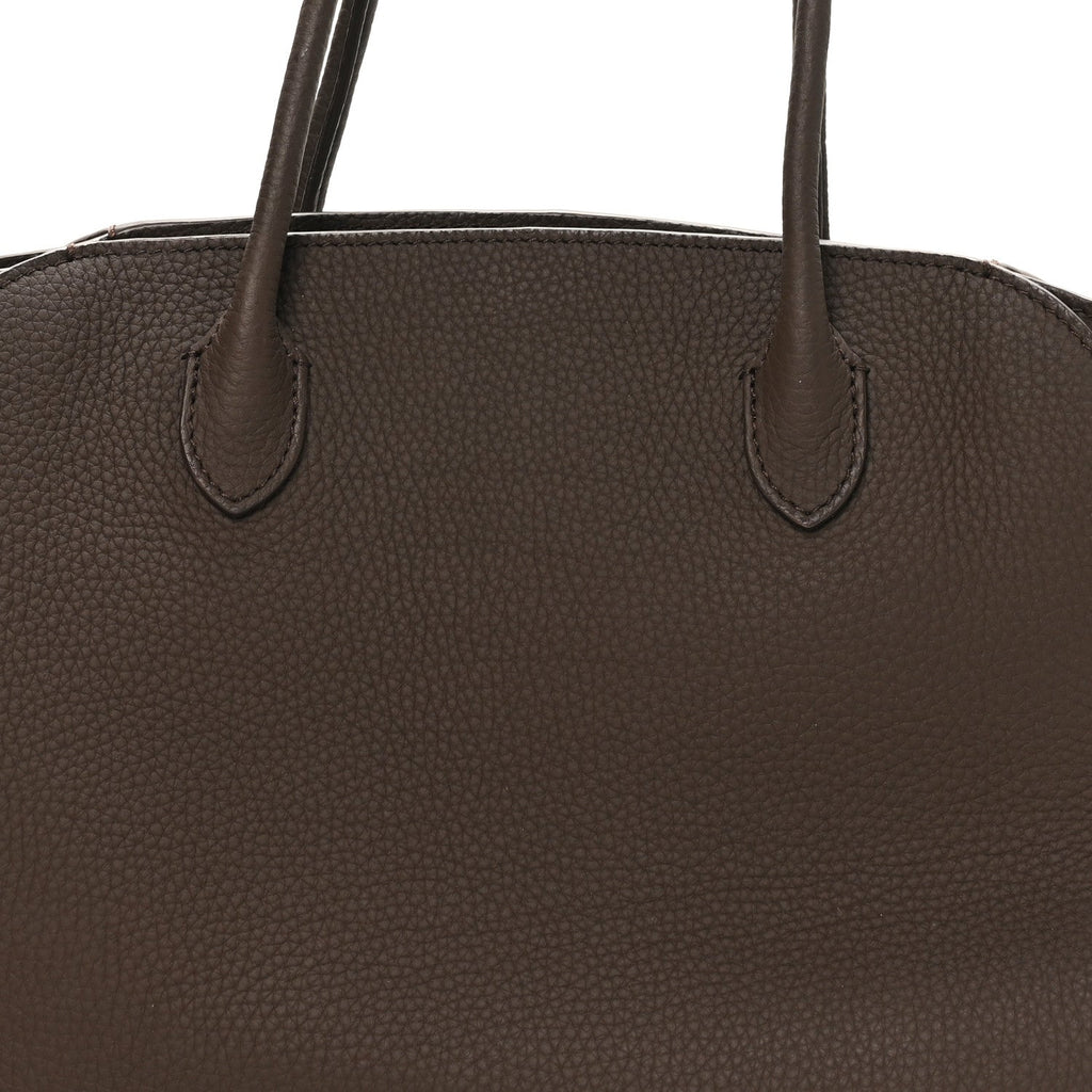 Matte Grained Calfskin Marlo 12 Tote Bag Dark Olive