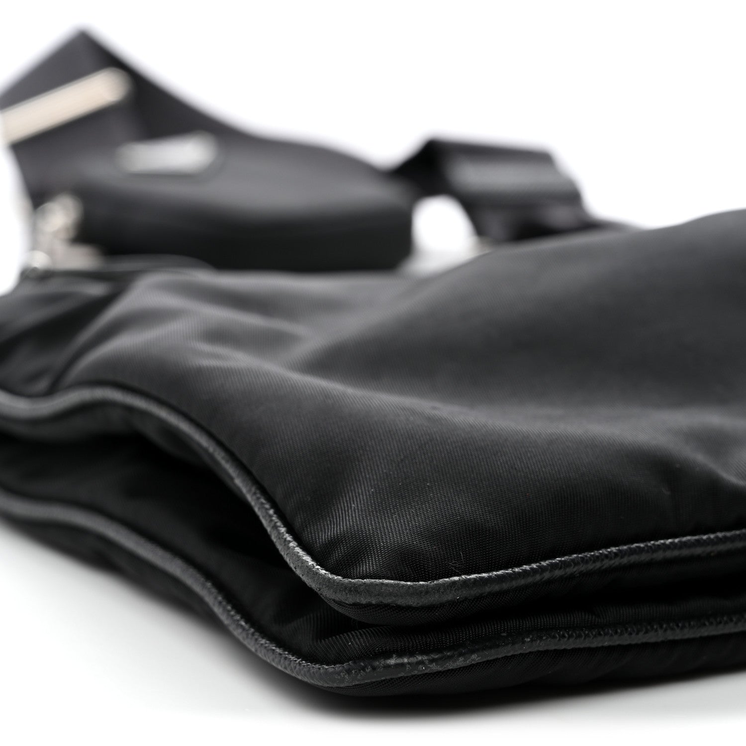 Re-Nylon Saffiano Re-Edition 2000 Double Zip Crossbody Bag Black