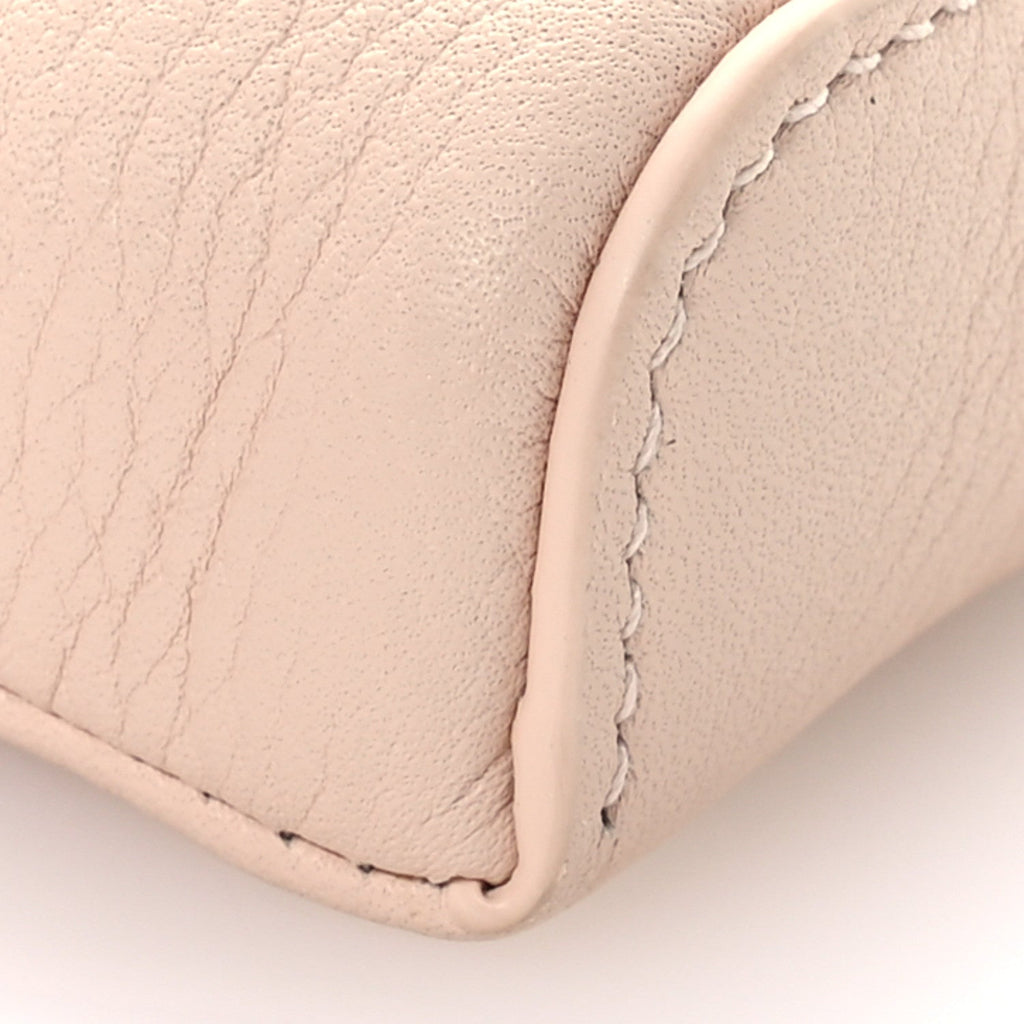 Grained Calfskin Extra Pocket Mini Pouch Creamed Honey