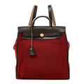 Toile Vache Calfskin Herbag 30 PM Backpack Orange Red