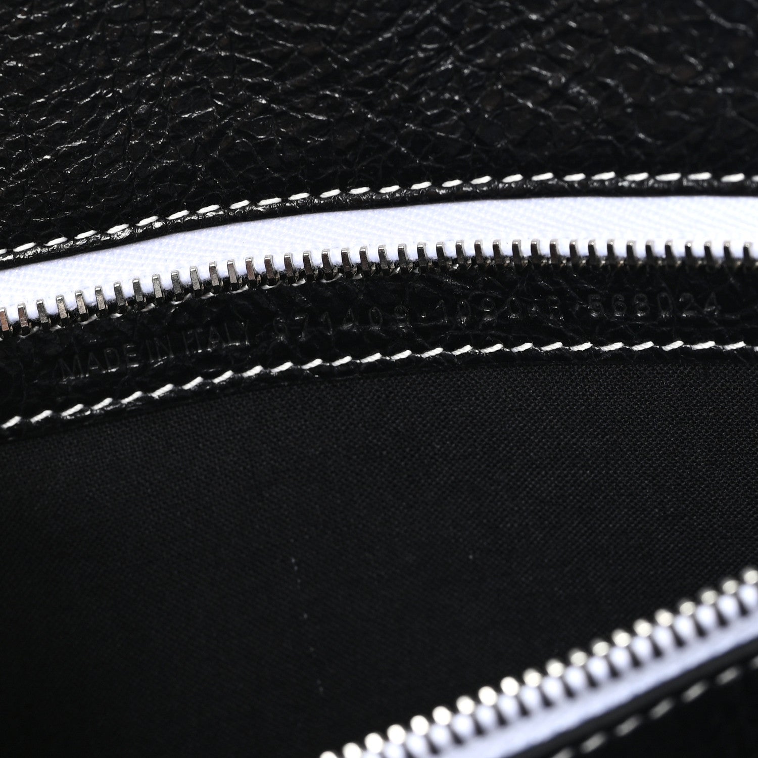 Agneau Arena Striped Patchwork Large Barbes East West Shopper Black White