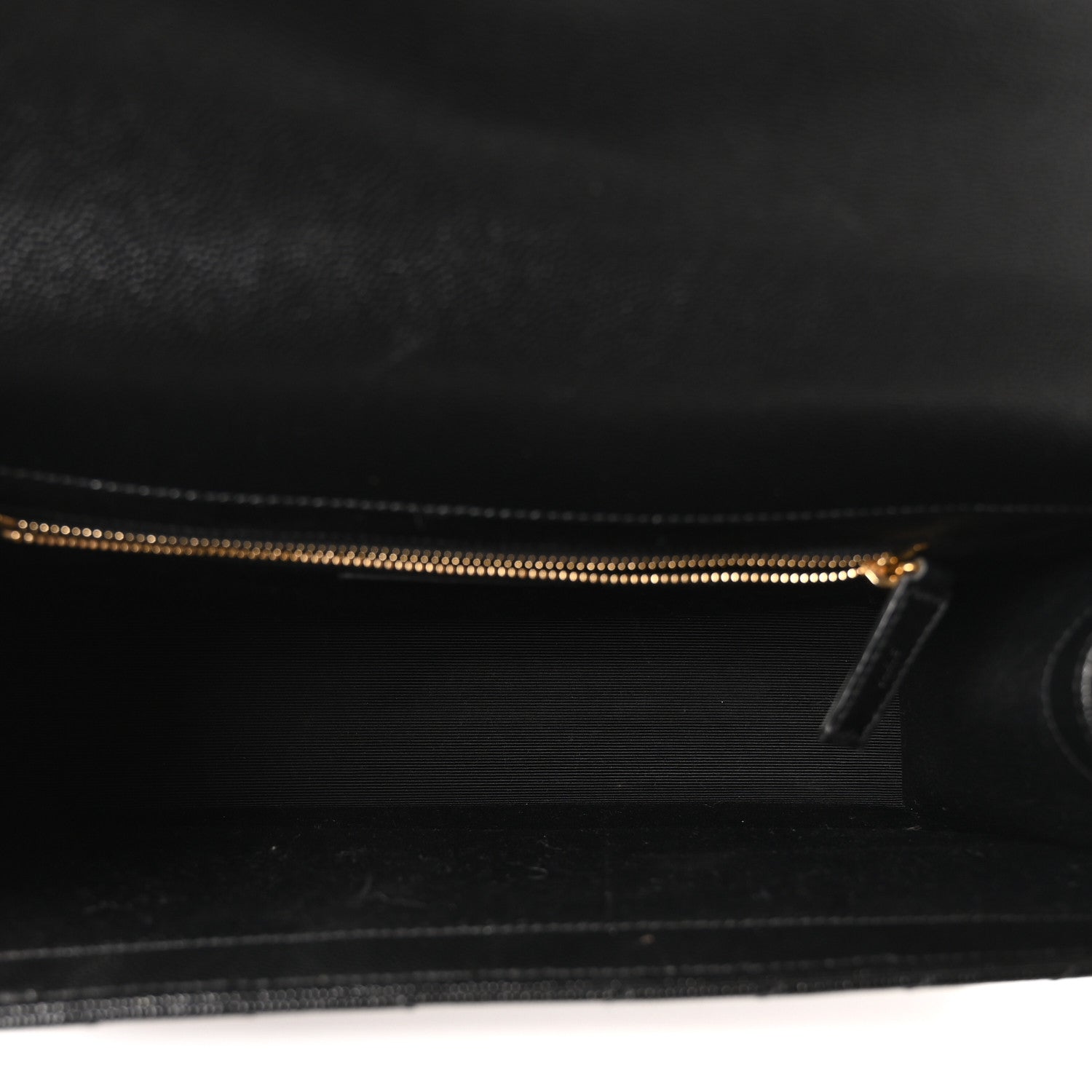 Grain De Poudre Matelasse Chevron Large Monogram Satchel Black
