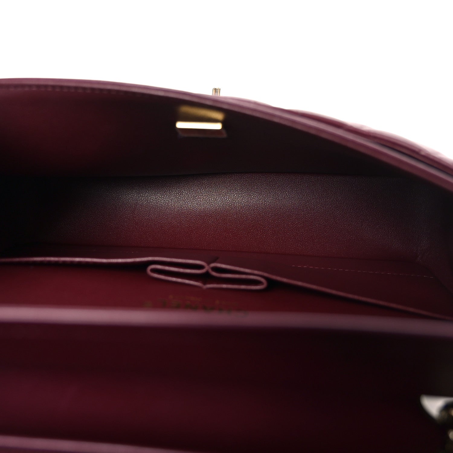 Lambskin Quilted Medium Double Flap Burgundy