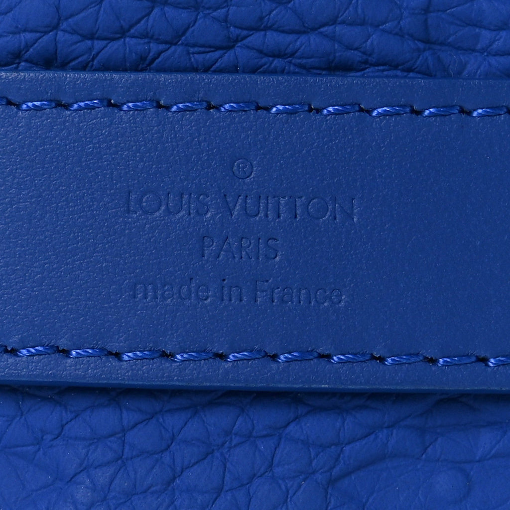 Monogram Taurillon Keepall Bandouliere 25 Racing Blue