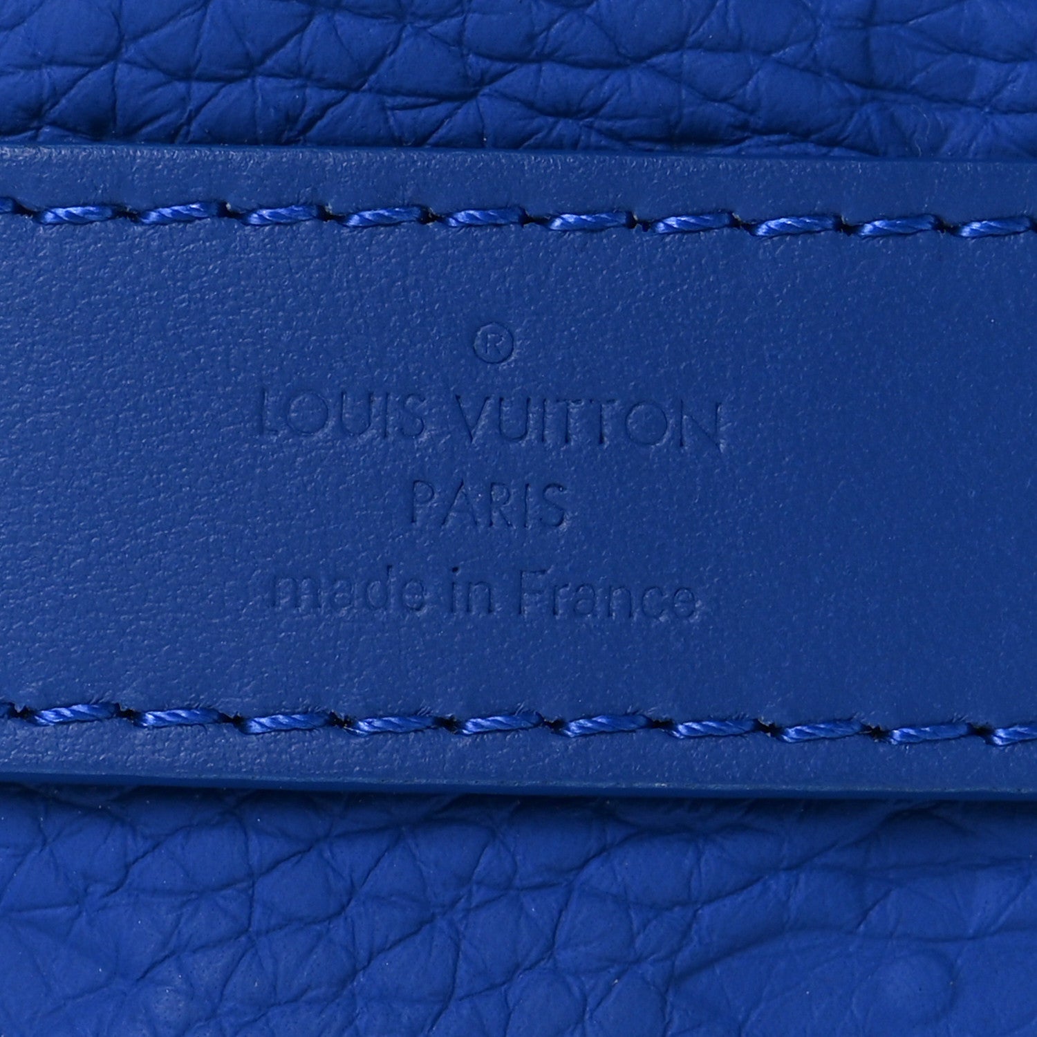 Monogram Taurillon Keepall Bandouliere 25 Racing Blue