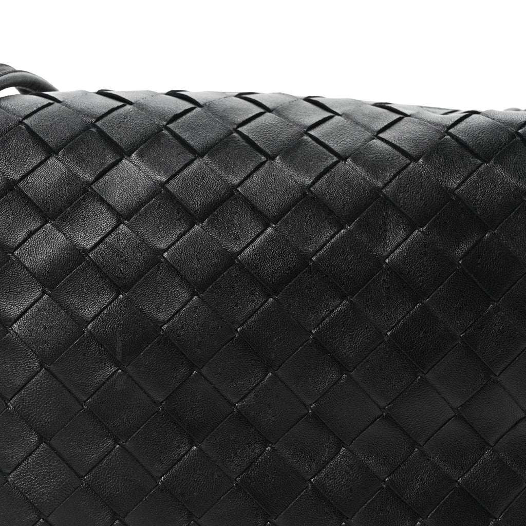 Nappa Intrecciato Small Loop Camera Bag Black
