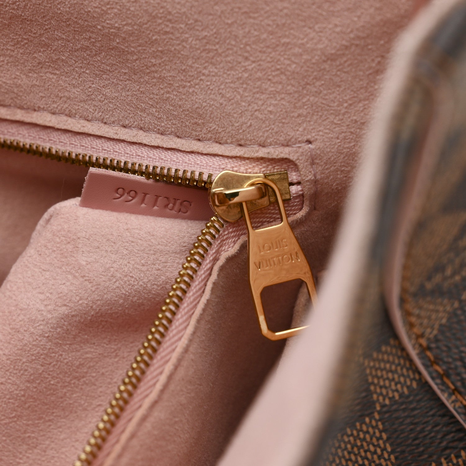 Damier Ebene Caissa Hobo Rose Ballerine