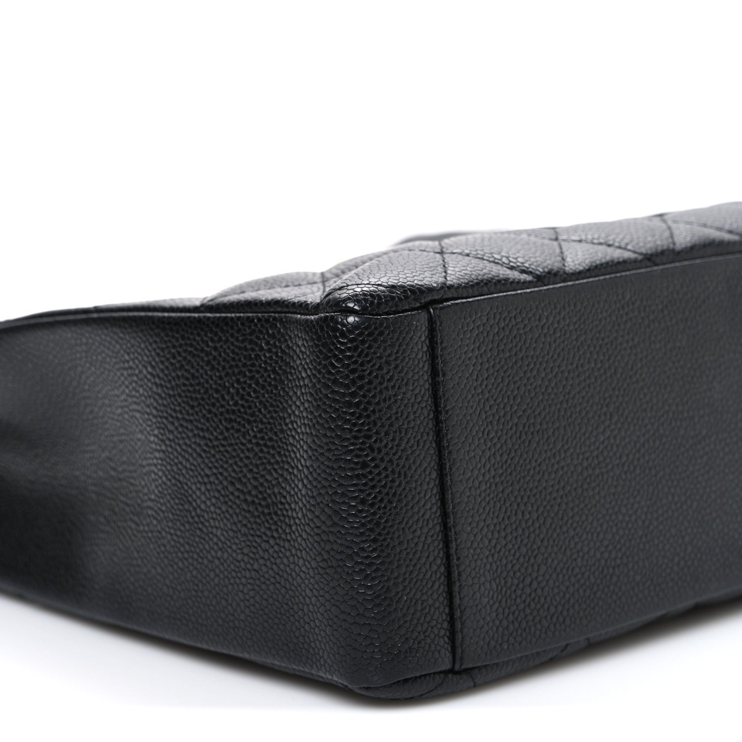Caviar Quilted Petit Shopping Tote PST Black