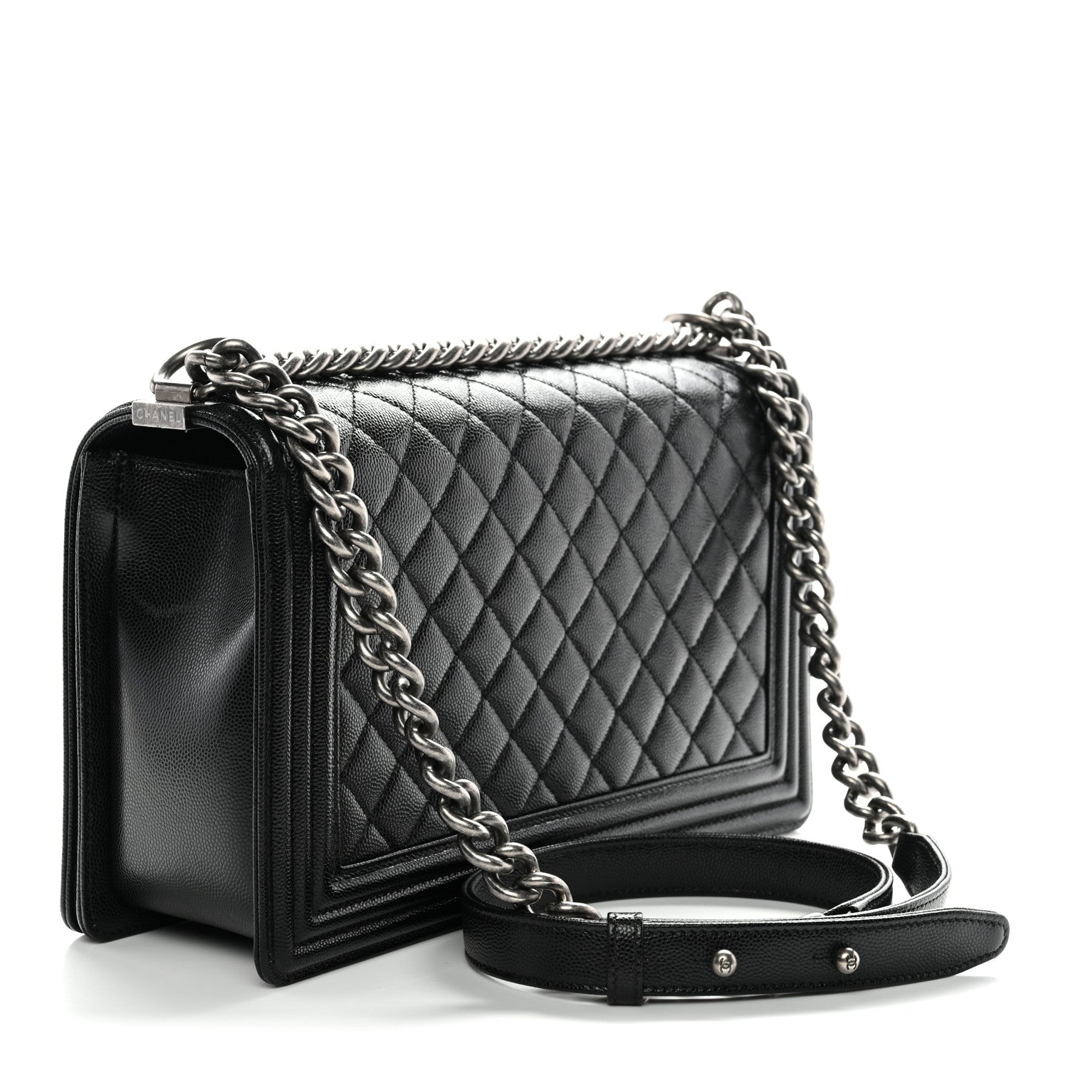 Caviar Quilted New Medium Boy Flap Black