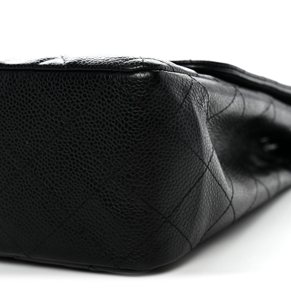 Caviar Quilted Jumbo Single Flap Black