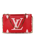 Monogram Giant Double Zip Pochette Rouge
