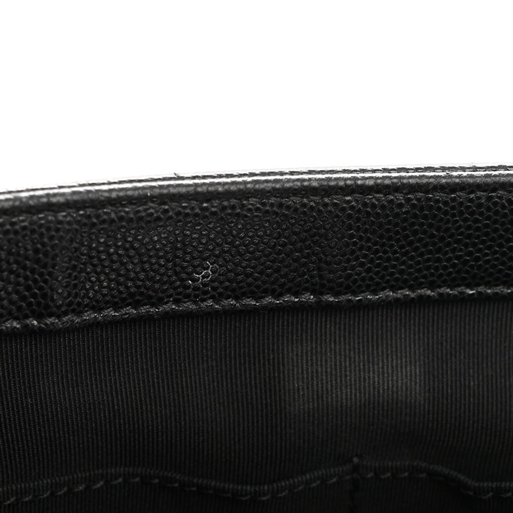 Caviar Quilted Large Boy Flap Black