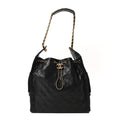 Caviar Quilted Medium Chanel 25 Handbag Black