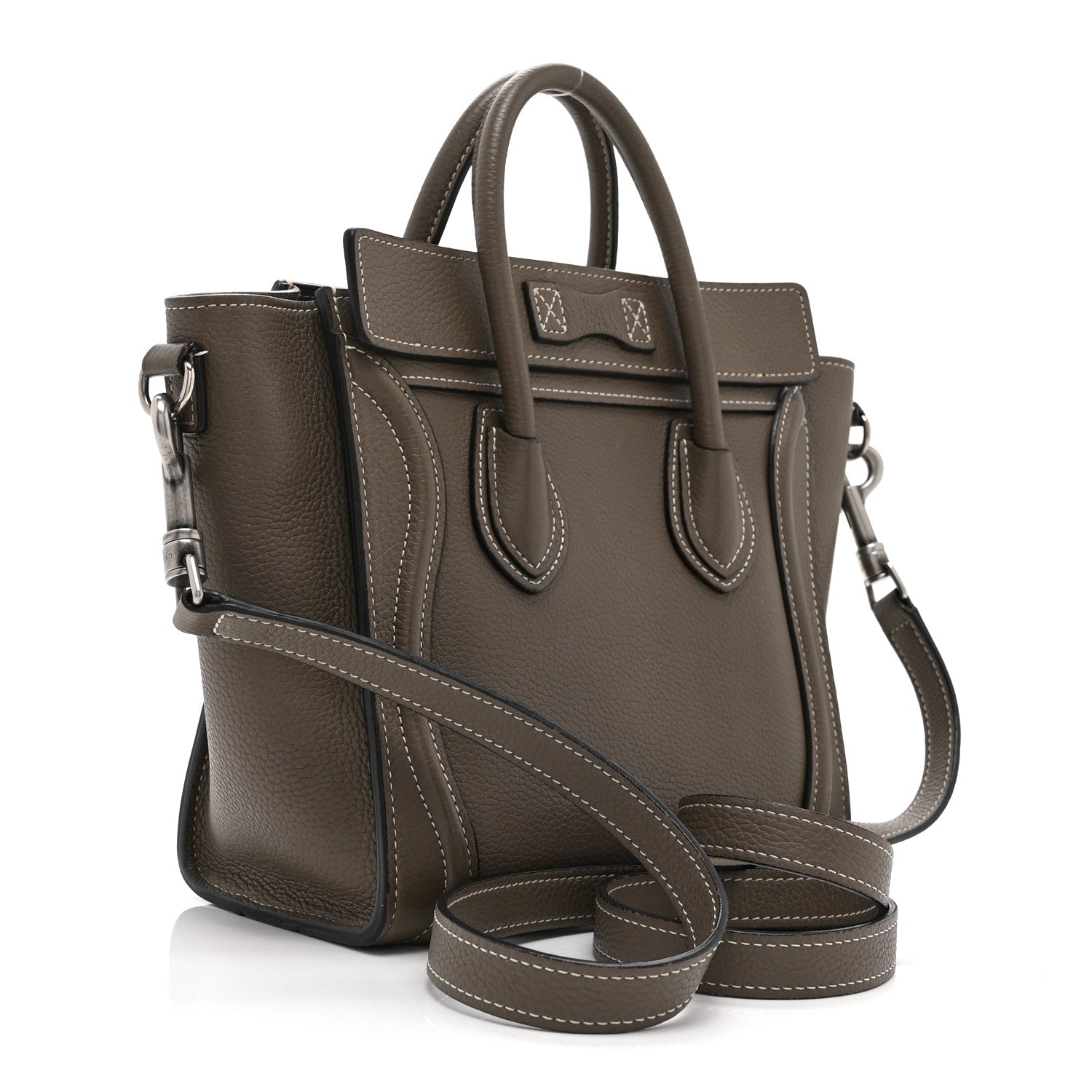 Drummed Calfskin Nano Luggage Souris