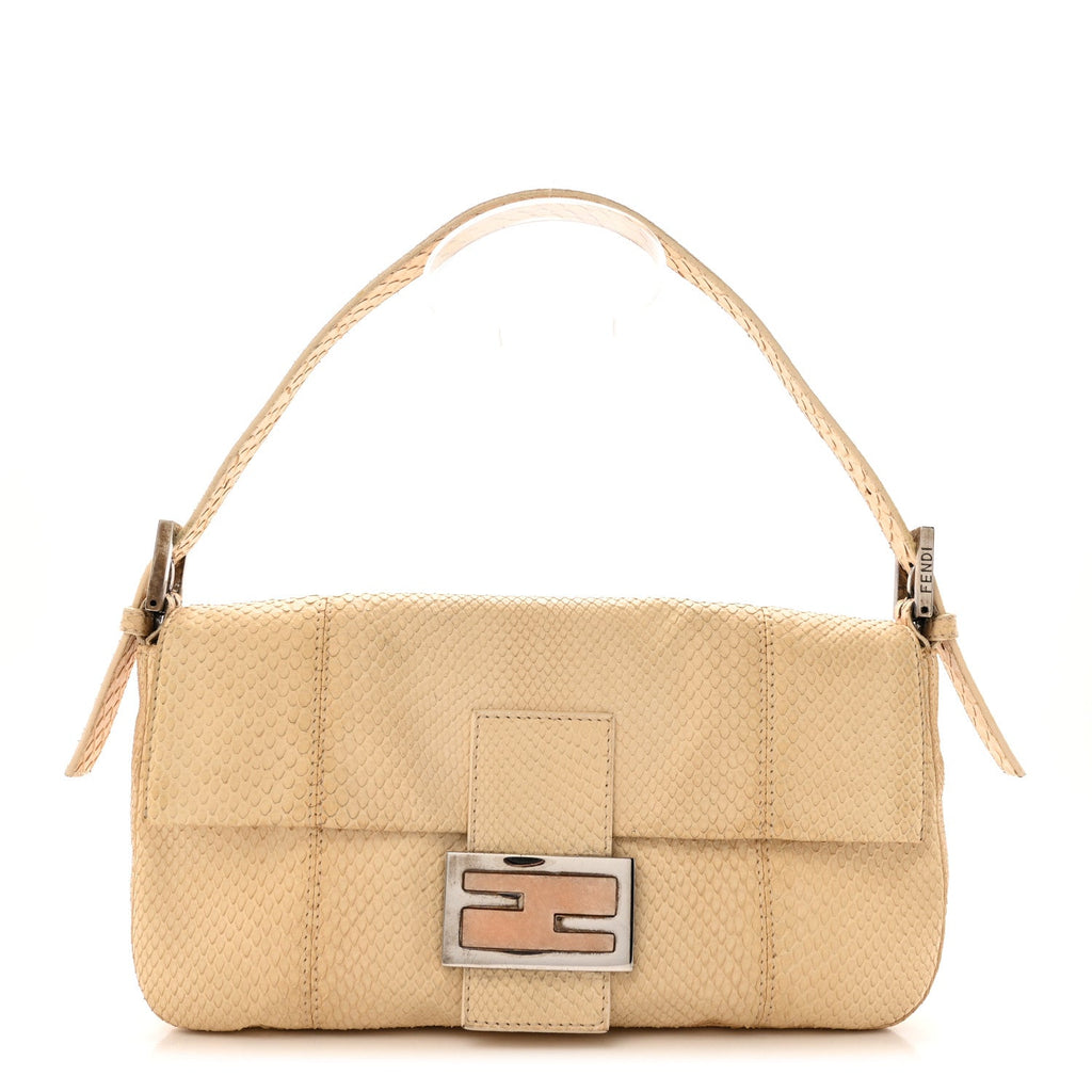 Snakeskin Baguette Light Beige