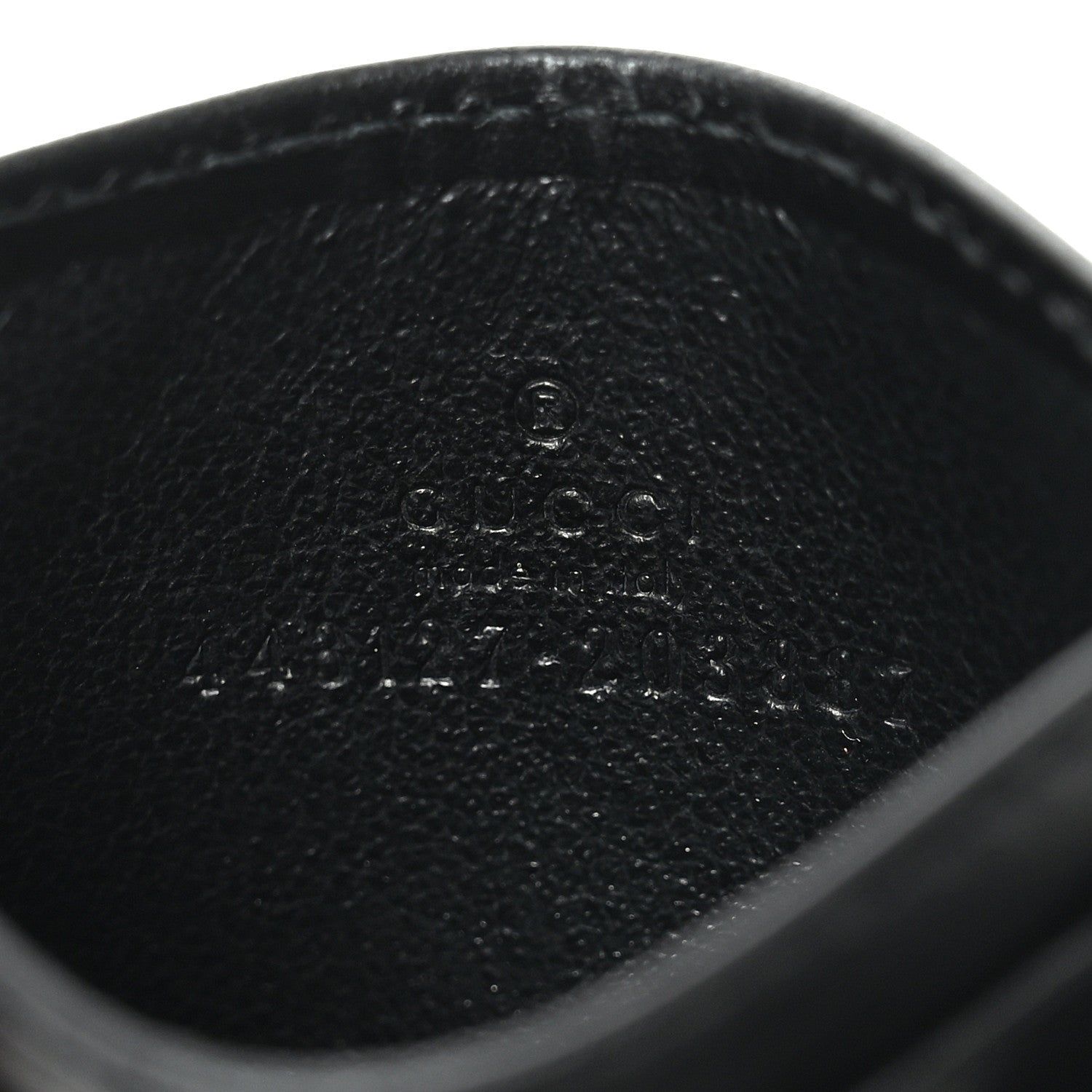 Calfskin Matelasse GG Marmont  Holder Black