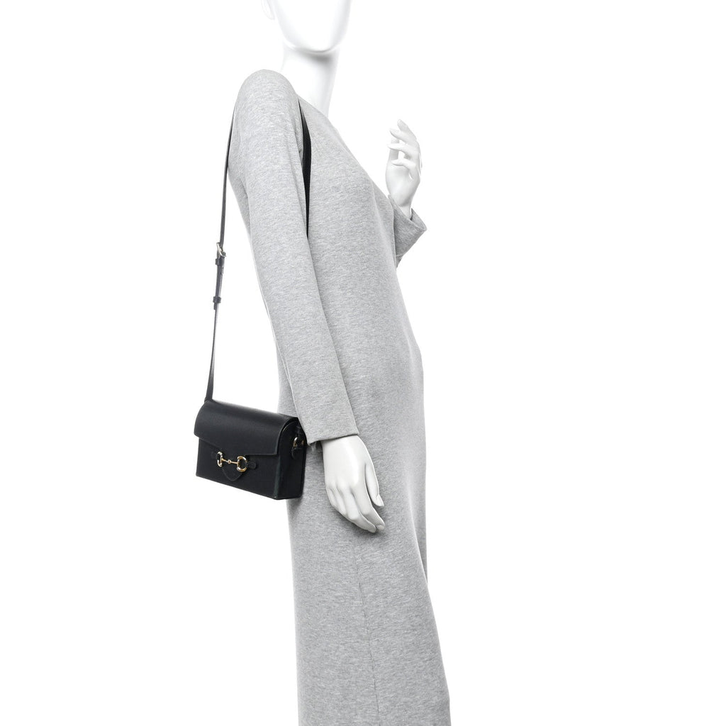 Calfskin Horsebit 1955 Shoulder Bag Black