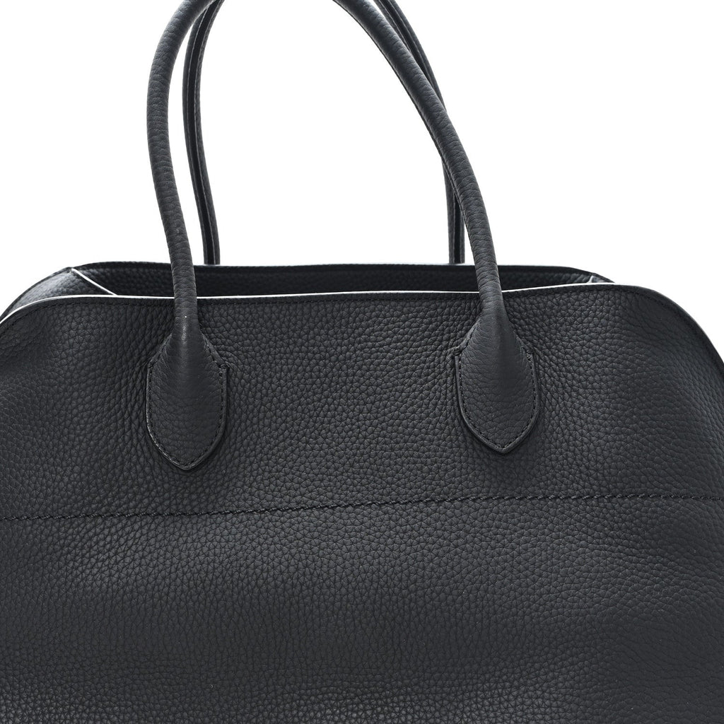 Matte Grained Calfskin Soft Margaux 15 Black