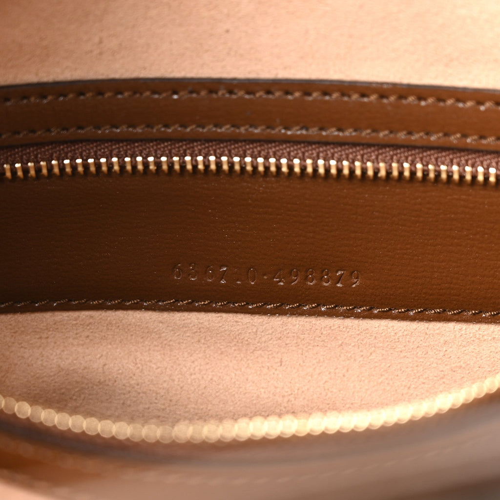 GG Supreme Monogram Azalea Calfskin Web Medium Jackie 1961 Hobo Beige Ebony Brown Sugar