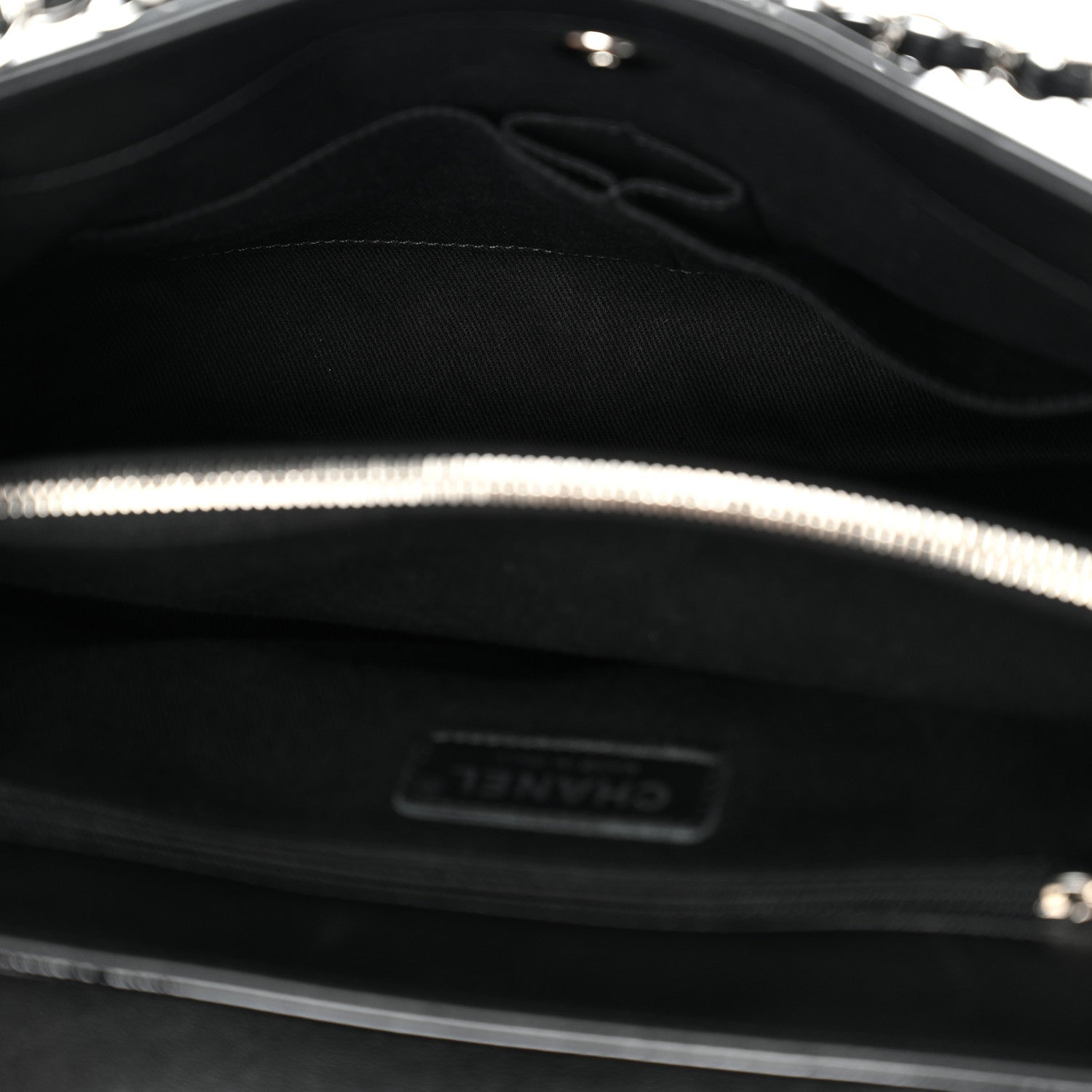 Patent Quilted Large Coco Shine Accordion Flap Black