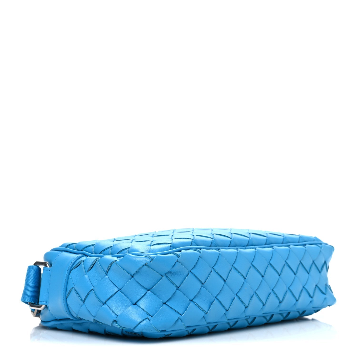Calfskin Intrecciato Small Camera Bag Pool Blue
