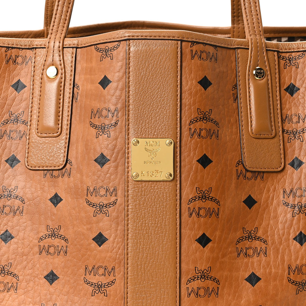 Visetos Medium Liz Reversible Shopper Tote Cognac